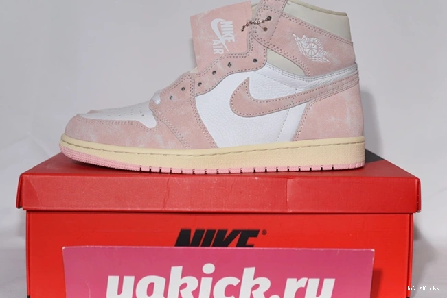 (Women's) FD2596-600 Breathable  Jordan 1 Atmosphere Retro 139 High OG Pink 0926